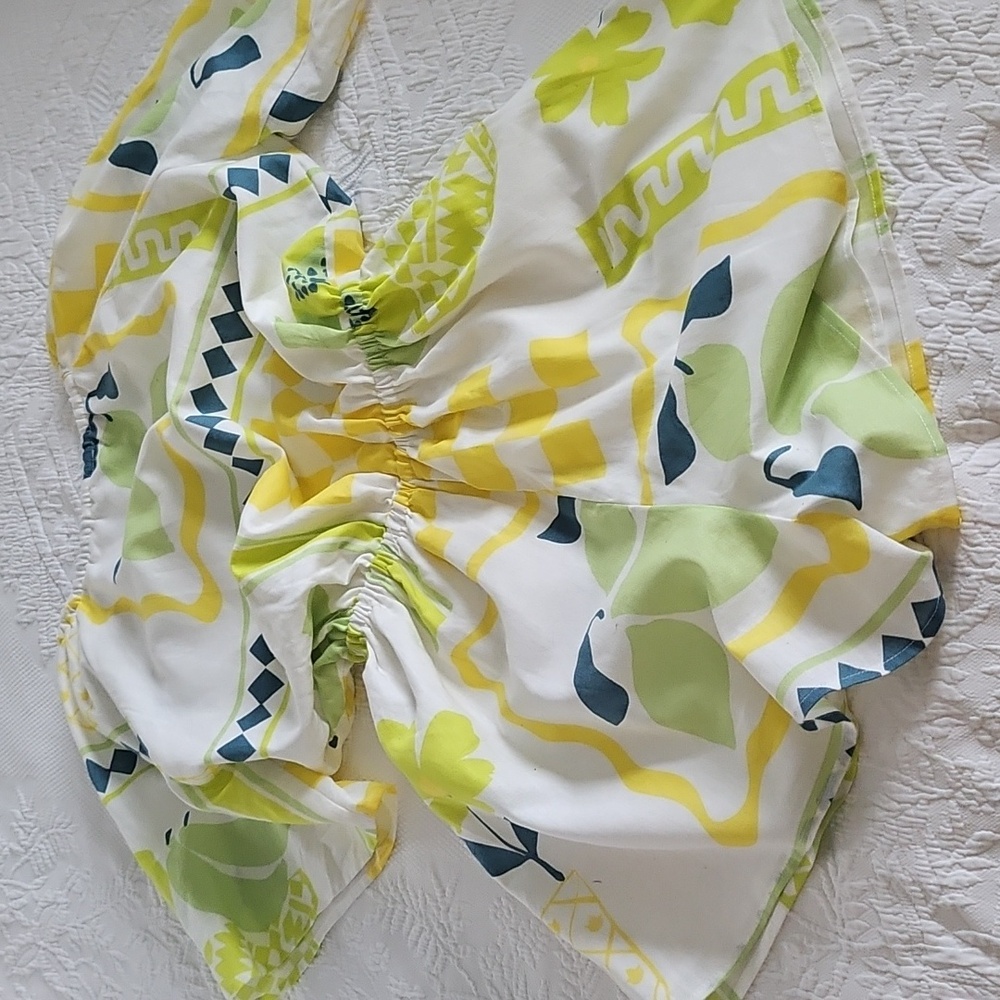 Sabo Playsuit Romper White/Yellow/Green Size S - Picture 11 of 11
